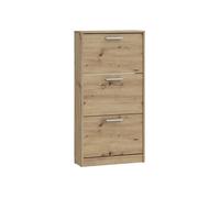 Aucune Zapatero de 3 Puertas Abatibles Acabado Roble