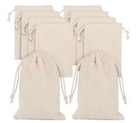 Aucuu 10PCS Bolsas de Algodón, Sacos de Algodón, 15 x 20 cm, Bolsa de Caramelos, Mini Bolsas de Dinero, Bolsas de Regalo para Fiestas de Cumpleaños, para Bodas, Fiestas, Navidad