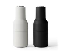 Audo Copenhagen 2 molinillos de especias Bottle Ash-carbon (tapa de acero)