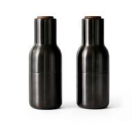 Audo Copenhagen 2 Molinillos de especias Bottle Grinder metal Bronzed brass (tapa de nogal)