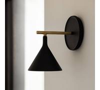 Audo Copenhagen Aplique de pared LED Audo Cast Sconce, negra, IP44, atenuador