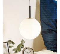 Audo Copenhagen Lámpara colgante LED Audo TR Bulb, negro/ópalo mate, cristal, E27 EC:EPREL:752533
