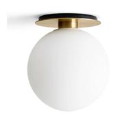 Audo Copenhagen Lámpara de pared o techo TR latón vidrio opal mate