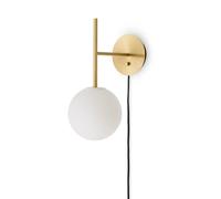 Audo Copenhagen Lámpara de pared TR Bulb Suspended Brushed brass