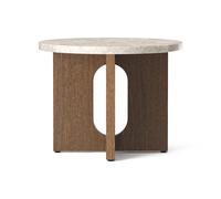 Audo Copenhagen Mesa Auxiliar Androgyne de roble oscurecido Ø50 cm Tablero Kunis Breccia
