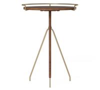 Audo Copenhagen Mesa auxiliar Umanoff nogal-latón pulido 60 cm