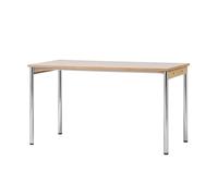 Audo Copenhagen Mesa de conferencia Co Table 140x70cm Chrome. laminate creme