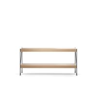 Audo Copenhagen Módulo de estantería Zet Natural oak. 1x2. black steel base