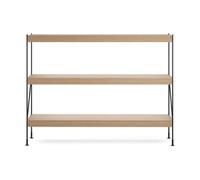Audo Copenhagen Módulo de estantería Zet Natural oak. 1x3. black steel base