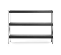 Audo Copenhagen Módulo de estantería Zet Oak black stained. 1x3. black steel base