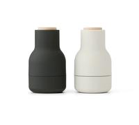 Audo Copenhagen Set de 2 molinillos de especias Bottle Grinder Small Ash-carbon-haya