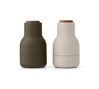 Audo Copenhagen Set de 2 molinillos de especias Bottle Grinder Small Hunting green-beige-nogal