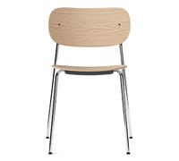 Audo Copenhagen Silla de comedor Co patas cromadas Roble