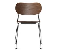 Audo Copenhagen Silla de comedor Co patas cromadas Roble teñido oscuro