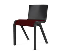 Audo Copenhagen Silla Ready con asiento tapizado Black oak-Baru 0570 Red