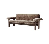 Audo Copenhagen Sofá Brasilia 2 plazas Dark oak-Sahara sheepskin curly