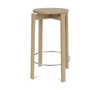 Audo Copenhagen Taburete Passage Roble-acero inoxidable. 65 cm
