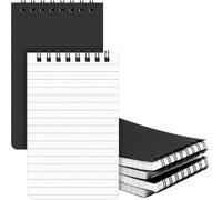 Augacage 4 Pack Waterproof Notebook 3x5 inches All Weather Police Pocket Notebook Stone Paper Waterproof Notepad Mini Journals Pocket Notebooks for Office Supplies Outdoor Activities