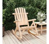 Augerqir Mecedora de jardín de madera maciza de abeto, 69 x 96 x 101 cm, con marco de madera resistente, cómodo respaldo Adirondack, ideal para jardín, terraza, salón al aire libre