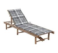 Augerqir Tumbona de jardín de bambú con soporte, para terraza, balcón, piscina, exterior, camping, sauna, 3 posiciones, 200 x 65 x 30 cm, 87 cm, no requiere montaje