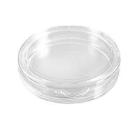 Augnongly 10 cápsulas pequeñas redondas de plástico transparente para monedas de 24 mm