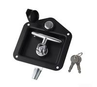 AugustknowU Cerradura impermeable del panel MS858 hecha de acero inoxidable 304 con tornillo giratorio reforzado para la seguridad del gabinete de RV (P01-2 negro)