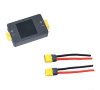 AugustknowU Coulomb Contador de potencia integrado para aviones modelo diseñado para funcionamiento de 8-150 V CC y flujo bidireccional (negro con)
