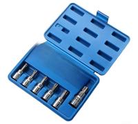 AugustknowU Juego de 13 puntas de destornillador Torx con tamaños métricos estándar Torx T8 T10 T15 T20 T25 T27 T30 T40 T45 T50 T55 T60 triple vástago de transmisión, resistencia al desgaste, fácil