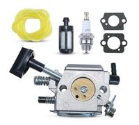 AUMEL 4203 120 0601 Junta de la línea del filtro de combustible del carburador con kit de bujías Para Stihl SR320 SR340 SR380 SR400 SR420 BR320 BR340 BR380 BR400 BR420 Sopladores de mochila