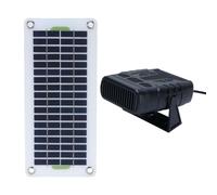 Aumotop Calentador de Espacio con Panel Solar, Ventilador Calefactor Versátil de 30 W para Casa Mascotas, Silicio Monocristalino Eficiente