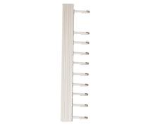 Aumotop Perchero de Cocina Montado en la Pared Elegante Espacio Blanco Colgador de Utensilios Aluminio para Cocina Organizada 1 Unidad (10 ganchos 50cm)