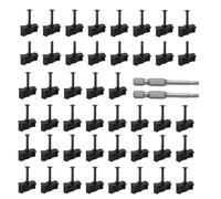 Aundhegrtt 200 Piezas de Fijaciones Ocultas, Fijaciones Ocultas para Tarimas Compuestas, Fijaciones Ocultas de Nailon Lasiever con Tornillos