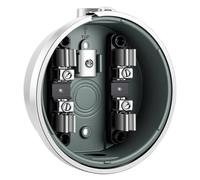 Aundhegrtt Base de Medidor de 100 Amperios, 4 Garras, 240V, Tipo Anillo, con Placa de Cubierta de Bypass de Cuerno para Alimentación Eléctrica Aérea y Subterránea.