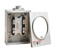 Aundhegrtt Base de Medidor de 100 Amperios, Medidor de 4 Terminales, 600V, Enchufe de Anillo, Tapa de Bypass de Bocina, Medidor Eléctrico Aéreo y Subterráneo