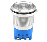 Aundhegrtt Interruptor de Zumbador LED Impermeable y Ruidoso con Luz Intermitente de 110 DB, Alarma de Pitido Intermitente con Lámpara Roja Destellante, 22 Mm, IP67.