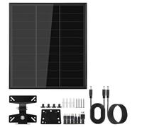 Aundhegrtt Kit de Panel Solar de 20W MPPT Salida de Carga Solar 5V 6V 9V 12V Celdas Solares para Cámara con Slots para Batería para Router Cámaras de Seguridad WiFi