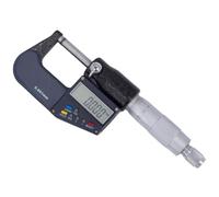 Aundhegrtt Micrómetro Digital de 0,001 Mm, Micrómetro Electrónico Exterior, Calibrador Cromado, Herramientas de Medición, Salida de Datos de 25 A 50 Mm