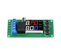Aundhegrtt Módulo de Relé de Temporizador Digital T2101 DC12V Módulo de Relé de Retardo LED de Doble Modo Controlador de Retardo Programable de Canal Único