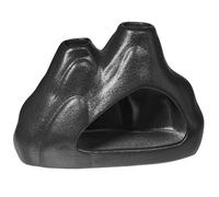 Aundhegrtt Quemador de Incienso Moderno de Cerámica con 2 Boquillas Mini Chimenea Quemador de Negra Cuenco para Quemar Ideal para Meditación
