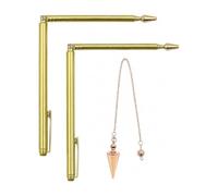 Aundhegrtt Varilla de Detección de Metales Retráctil + Kit de Péndulo Cono para Herramientas de Búsqueda de Agua y Tesoros