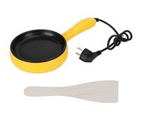 AUNMAS 300W Mini Sartén Multifunción Sartén Eléctrica Estufas de Freír Antiadherentes Estufa de Huevos Crepes Filete Frito con Espátula de Madera Enchufe EU 220V para Hogar Y Cocina