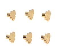 AUNMAS Botones de Clavija de Afinación de Guitarra Cabezales en Forma de T de Aleación de Zinc 6 Piezas con Tornillos Arandelas y Espaciadores para Guitarras (GOLD)