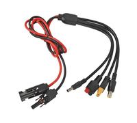 AUNMAS Conector Solar Al Cable Adaptador XT60, 12AWG Resistente con IP68 | Funda de PVC de Doble Capa, Retardante de Llama UL94 V0, 3,3 Pies para , EF Ecoflow y Centrales Eléctricas Portátiles