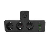 AUNMAS Extensor de Salida, 3 Salidas de CA, 3 Puertos USB, 1 Puerto Tipo C, Regleta Multifuncional con Interruptor, para el Hogar, Cocina, Sala de Juegos, RV