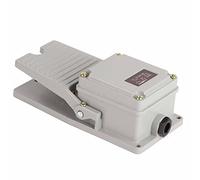 AUNMAS Interruptor de Pedal Interruptor de Pie Industrial de Aleación de Aluminio LT3 3A AC380V Contactos Plateados Textura Antideslizante Control Momentáneo Preciso para Soldar Amoladora de Torno
