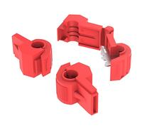 AUPROTEC 10x Conector de Cable Derivación en T 0,5-1,0 mm² Rojo por Terminal Enchufe Plano Conectores rápidos aislados PP Latón Estañado