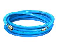 AUPROTEC set de manguera de aire comprimido Ø 9 mm interior, 20 m manguera de PVC con acoplador rápido de latón para compresores de aire, manguera de compresor AUPROTEC altamente flexible