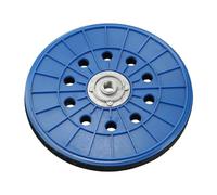 Auratrove Almohadilla de respaldo para lijadora de 210 mm con rosca de 14 mm, disco de lijado en seco de 10 agujeros para lijadoras sin polvo, placa de pulido azul de PP
