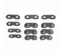 Auratrove Paquete de 6 eslabones de unión de cadena de motosierra 0,063, conector de reparación de metal para accesorios de piezas de sierra, color negro, 17,4 mm x 7,4 mm