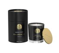 AURENDIS Vela perfumada de cera de abeja en tarro con tapa dorada, 100% cera de abeja, sin parafina, aprox. 40 horas de combustión, caja de regalo, aroma Samsara (vainilla)